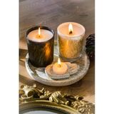 2Li Cam Bardak Kokulu Soya Wax Mum Tealight Seti Dekoratif Hediyelik Ahşap Fitil Gold Mermer Desen
