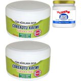 2li Çörek Otu Kremi Büyük Xlboy 200 ml Green + 50 ml Snow Kitten Krem / Diz Dirsek Iskelet Sırt Bel Kas Agrilarina Masaj Seti - 2ye1