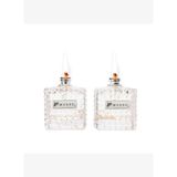 2li Dark Amber Kokulu Kare Kristal Cam Şişe Kandil Seti( 2X100 ml)