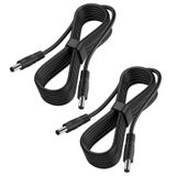 2'li DC Güç Kablosu Erkek - Erkek Güç Adaptörü DC Uzatma Kablosu 5.5mm x 2.1mm, Güvenlik Kamerası için 12v DC Güç Uzatma Kablosu, LED Şerit, 5v 9v 24v 12 Volt Fiş Besleme Kablosu DC5521 Jack Kablosu