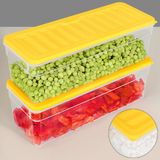 2'li Derin Buzdolabı Organizer Set Düzenleyici Saklama Kabı Mikrodalga Difriz Kabı 2470ML Sarı