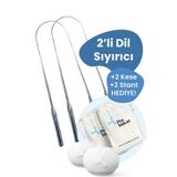 2'li Dil Temizleme Aparatı Paketi + Kese + Stand
