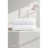 2'Li Düz Beyaz Banyo Havlusu - 70X140 Cm, 490 Gr, %100Pamuk, Spa Ve Otel Havlusu