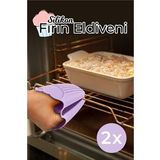 2'li Elyakmaz Silikon Cupcake Fırın Eldiveni