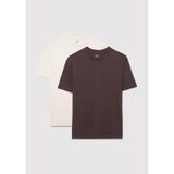 2li Erkek Basic Tişört Loose Fit/Bol Rahat Kesim 0612317-70251 Kahverengi-70251 S