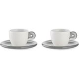 2'Li Espresso Fincanı - Gri