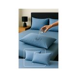 2'li Fermuarlı Sıvı Geçirmez Yastık Alezi Yastık Koruyucu - 50 x 70 cm - Mavi