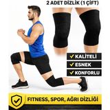2'li Fitness Spor Dizlik, Ortopedik Antrenman Dizliği , Knee Sleeve Unisex Koşu Dizliği Spor Dizliği - XL - --