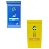 2’Li Geri Dönüşüm Kutusu Sıfır Atık Kutusu Set Plastik Ve Kağıt