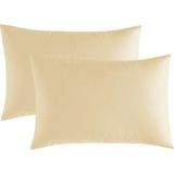 2li Gold Pamuk Saten Yastık Kılıfı 50X70 cm - Altın