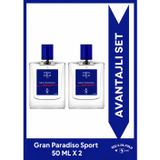 2'li Gran Paradiso Sport EDP Erkek Parfüm Seti 50 ml | Narenciye, Odunsu | Deniz Notaları