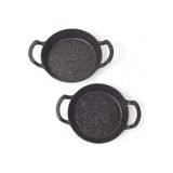 2'li Granit Alüminyum Döküm Sahan Seti | Yapışmaz Yumurta & Kızartma Tavası | Granit Omlet Tavası (18CM + 20CM) | Eşit Isı Dağılımı ve Dayanıklı - Genel - --