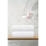 2'li Greek Beyaz Banyo Havlusu - 70x140 Cm, 490 Gr, %100pamuk, Spa Ve Otel Havlusu - 70 x 140 cm