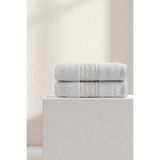 2'Li Greek Beyaz Banyo Havlusu - 70X140 Cm, 490 Gr, %100Pamuk, Spa Ve Otel Havlusu