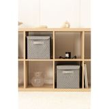 2'li Gri Dolap Içi Çamaşır Oyuncak Düzenleyici Katlanır Kapaklı Saklama Kutusu Organizer / 28 x 28 x 28 - Ahşap