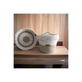 2'li Hasır Sepet Takımı Dekorasyon Saklama Kutusu Organizer Havlu Sepeti El Yapımı-27x6cm/21x19cm 1011000009508