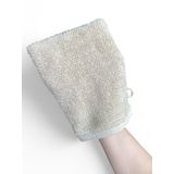 2'li Havlu Banyo Kesesi Bej%100 Pamuk 15x25 Hamam Kesesi