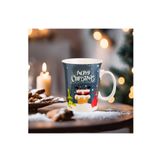2'li Hediyelik Noel Baba Ve Zencefilli Kurabiye Temalı Porselen Premium Kupa Gri 310 ml