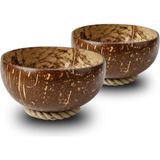 2'li Hindistan Cevizi Kase Seti - Coconut Bowls - Bowl Kaseleri - Ahşap