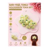 2’li Holografik Peluş Lastik Toka Seti Kız Çocuk Saç Tokası Renk Seçenekli asel 45a