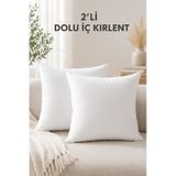 2'li İç Kırlent Silikon Elyaf Dolgulu Koltuk Kırlenti İç Yastık Dolgusu Kırlent İçi 50x50 Cm 50 x 50