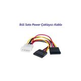2Li Ikili Sata Power Kablosu Hdd 4Pin Güç Kasa Içi 4929P Anakart