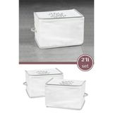 2’Li İpli Kazak Hurcu Set, Yatak Baza Kanepe Altı Kıyafet Çamaşır Eşarp Düzenleyici (30X20cm) 2 Adet