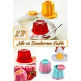2'li Jöle ve Dondurma Kalıbı Puding Muhallebi Şekillendirici Tatlı Kalıbı