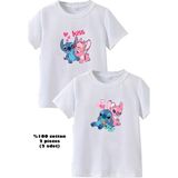 2li Kaliteli Pamuk Penye Kız Çocuk Baskılı Tshirt Tişört 5 6 7 8 9 10 11 12 13 14 Yaş Lilo Kuromi Hello - Beyaz 01 - 9 - 10 Yaş