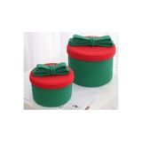 2'li Kapaklı Hasır Sepet Takımı Kırmızı Yeşil Düzenleyici Organizer Dekorasyon-25x14/22x13cm 1001000009371