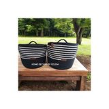 2'li Kapaklı Sepet Takımı Pamuk Hasır Sepet Takımı Organizer Düzenleyici Hediyelik 25x20cm-20x15cm 1001000009217