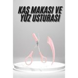 2'li Kaş Bakım Seti Taraklı Kaş Makası ve Kaş Usturası Kaş Şekillendirici - Lisinya
