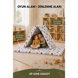 2’li Katlanabilir Çocuk Oyun Minderi ve Yer Yatağı Seti 70X180 + 70X120 cm 6 Cm-Marin - 70 x 120 cm