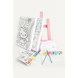 2'Li Kiz Cocuk Ressam Seti - 2 Ad. 20 X 30 Cm Oncizimli Tuval, 2 Ad. Firca, Palet, Boya Ve Sovale