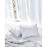 2'li Klimalı Yastık - Beyaz/Açık Gri - 50x70 cm