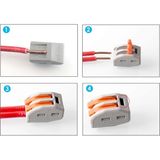 2li Kolay Kablo Tel Birleştirici Konnektör Vidasız Klemens 250v 32a 1mm/4mm Elektrik Kablo Bağlantı DVM.101.042