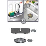 2’Li Lavabo Matı Ve Süzgeç Seti, Musluk Sünger Matı + Süzgeçli Banyo Küvet Evye Tıkacı Gider Kapağı