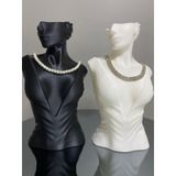 2'li Manken Set, Dekoratif Takı Mankeni, Takı Standı, Takı Organizeri, Kolye Küpe Sergileme Standı