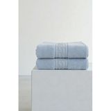 2'Li Mavi Greek Banyo Havlusu - 70X140 Cm, 490 Gr, %100Pamuk, Spa Ve Otel Havlusu