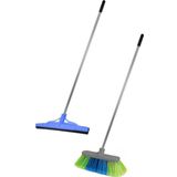 2li Metal Saplı 40cm Çekpas Paspas Oto Yer Fırçası Süpürge Takımı