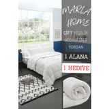 2'li Microfiber Beyaz Yorgan Çift Kişilik