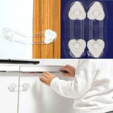 2'li Mini Çok Amaçlı Kilit- Çocuk Güvenlik Gereçkerli Çekmece,Dolap,Kapak Kilidi (4604)