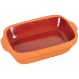 2'li MİNİ DİKDÖRTGEN SIRLI TOPRAK FIRIN TEPSİ TAKIM(23 * 13 * 4 cm), TOPRAK TENCERE GÜVEÇ KAP