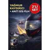2'Li Motosiklet Kaskı Yağmur Kaydırıcı Film – Anti Sis Şeffaf Vizör Cam Koruyucu