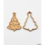 2Li Noel Ağacı Christmas Tree Şekillendirici Kalıp Kurabiye Hamur Kesici Oyun Ve Şeker Hamuru Seti