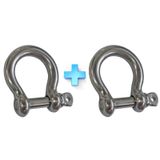 2'li Omega Zincir Kilidi. 12mm. Paslanmaz Krom
