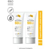 2'li Organik Vegan Hipoalerjenik Glutensiz 50 Spf Güneş Kremi (50ML) Clooe