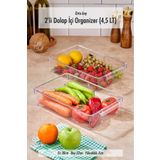 2'li Orta Boy Kapaksız Dolap İçi Organizeri & Kırılmaz Düzenleyici Kutu (4,5Lt)