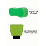 2'li Oto Yıkama Kurulama Araç Cam Temizlik Mikrofiber Bez Sünger