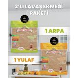 2'li Paket (1 Paket Ekşi Hamurlu Yulaf Lavaş Ekmeği - 1 Paket Ekşi Hamurlu Arpa Lavaş Ekmeği) - 2 Adet